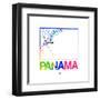 Panama Watercolor Street Map-NaxArt-Framed Art Print