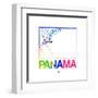 Panama Watercolor Street Map-NaxArt-Framed Art Print