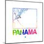 Panama Watercolor Street Map-NaxArt-Mounted Art Print