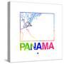 Panama Watercolor Street Map-NaxArt-Stretched Canvas