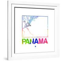 Panama Watercolor Street Map-NaxArt-Framed Art Print