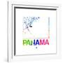 Panama Watercolor Street Map-NaxArt-Framed Art Print