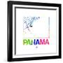 Panama Watercolor Street Map-NaxArt-Framed Art Print