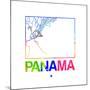 Panama Watercolor Street Map-NaxArt-Mounted Art Print