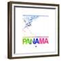 Panama Watercolor Street Map-NaxArt-Framed Premium Giclee Print