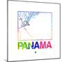 Panama Watercolor Street Map-NaxArt-Mounted Premium Giclee Print