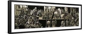 Panaramic View of a Jousting Tournement-Richard Hook-Framed Giclee Print