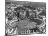 Panaromic View of Rome from Atop St. Peter's Basilica Looking Down on St. Peter's Square-Margaret Bourke-White-Mounted Photographic Print