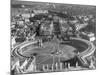 Panaromic View of Rome from Atop St. Peter's Basilica Looking Down on St. Peter's Square-Margaret Bourke-White-Mounted Photographic Print