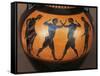 Panathenaic Amphora Depicting Boxing Scene, from Tomb of the Warrior at Vulci-null-Framed Stretched Canvas