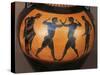Panathenaic Amphora Depicting Boxing Scene, from Tomb of the Warrior at Vulci-null-Stretched Canvas