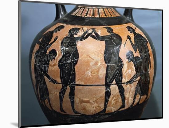 Panathenaic Black-Figure Amphora, from a Tomb of a Great Athlete-null-Mounted Giclee Print