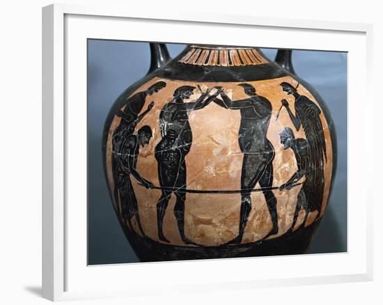 Panathenaic Black-Figure Amphora, from a Tomb of a Great Athlete-null-Framed Giclee Print