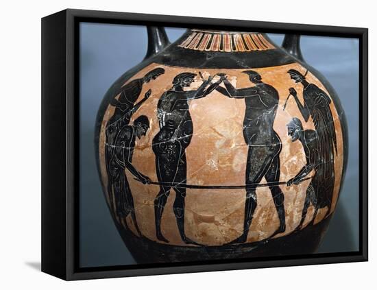 Panathenaic Black-Figure Amphora, from a Tomb of a Great Athlete-null-Framed Stretched Canvas