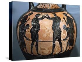 Panathenaic Black-Figure Amphora, from a Tomb of a Great Athlete-null-Stretched Canvas