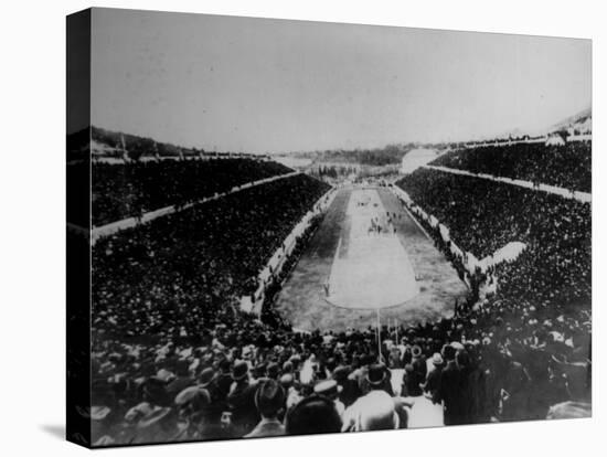 Panathenian Stadium During Olympic Games-null-Stretched Canvas