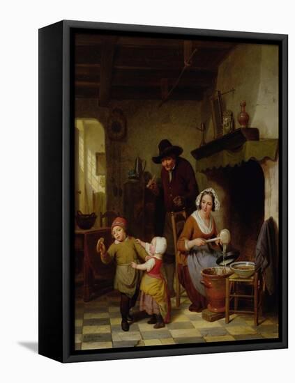 Pancake Day, 1845-Basile De Loose-Framed Stretched Canvas