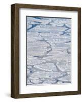 Pancake ice, new sea ice is building up. Disko Bay during winter, West Greenland-Martin Zwick-Framed Photographic Print