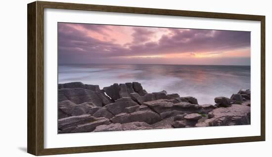 Pancake Rock, Paparoa, West Coast, South Island, New Zealand-Rainer Mirau-Framed Photographic Print