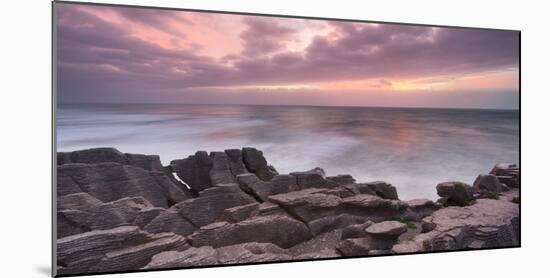 Pancake Rock, Paparoa, West Coast, South Island, New Zealand-Rainer Mirau-Mounted Photographic Print