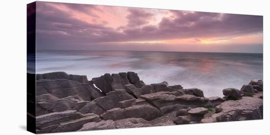 Pancake Rock, Paparoa, West Coast, South Island, New Zealand-Rainer Mirau-Stretched Canvas