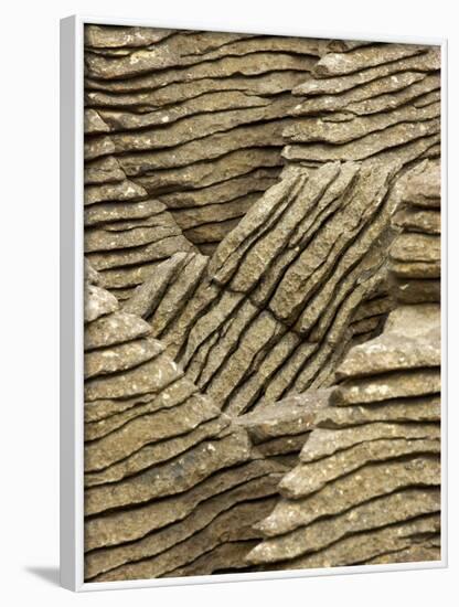 Pancake Rocks, Punakaiki, Paparoa National Park, West Coast, South Island, New Zealand-David Wall-Framed Photographic Print