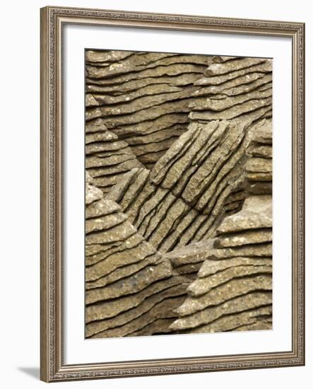 Pancake Rocks, Punakaiki, Paparoa National Park, West Coast, South Island, New Zealand-David Wall-Framed Photographic Print