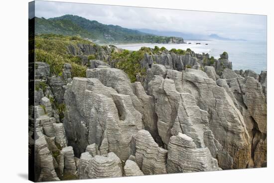 Pancake Rocks, Punakaiki, West Coast, South Island, New Zealand, Pacific-Matthew Williams-Ellis-Stretched Canvas