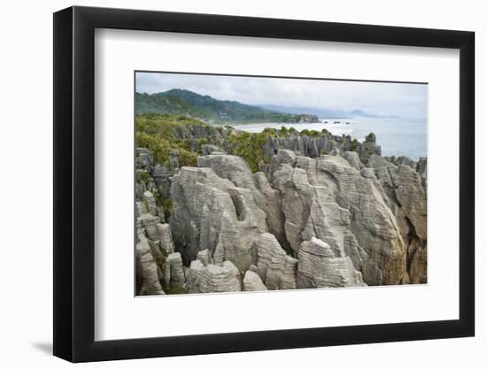 Pancake Rocks, Punakaiki, West Coast, South Island, New Zealand, Pacific-Matthew Williams-Ellis-Framed Photographic Print