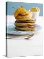 Pancakes with Orange Slices and Maple Syrup-Jan-peter Westermann-Stretched Canvas