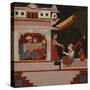 Pancham Ragini - a Handmaiden of an Enamoured Couple Rewards a Musician-null-Stretched Canvas