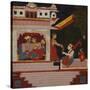 Pancham Ragini - a Handmaiden of an Enamoured Couple Rewards a Musician-null-Stretched Canvas