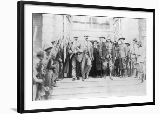 Pancho Villa and General Hugh Scott-null-Framed Photographic Print