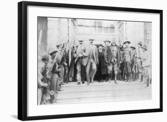 Pancho Villa and General Hugh Scott-null-Framed Photographic Print