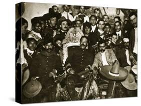 Pancho Villa in the Presidential Chair with Emiliano Zapata at His Side, Mexico City, 1914-5-null-Stretched Canvas