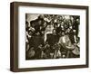 Pancho Villa in the Presidential Chair with Emiliano Zapata at His Side, Mexico City, 1914-5-null-Framed Premium Giclee Print