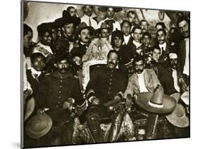 Pancho Villa in the Presidential Chair with Emiliano Zapata at His Side, Mexico City, 1914-5-null-Mounted Giclee Print