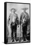 Pancho Villa's Men Urbino and Iluarte Stand at Attention with Rifles, Bandoliers and Pistols-null-Framed Stretched Canvas