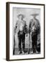 Pancho Villa's Men Urbino and Iluarte Stand at Attention with Rifles, Bandoliers and Pistols-null-Framed Art Print