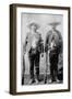 Pancho Villa's Men Urbino and Iluarte Stand at Attention with Rifles, Bandoliers and Pistols-null-Framed Art Print