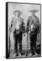 Pancho Villa's Men Urbino and Iluarte Stand at Attention with Rifles, Bandoliers and Pistols-null-Framed Stretched Canvas