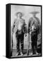 Pancho Villa's Men Urbino and Iluarte Stand at Attention with Rifles, Bandoliers and Pistols-null-Framed Stretched Canvas