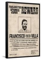 Pancho Villa Wanted Sign Print Poster-null-Framed Poster