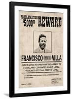 Pancho Villa Wanted-null-Framed Art Print