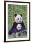 Panda And Baby-null-Framed Premium Giclee Print