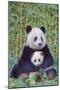 Panda And Baby-null-Mounted Art Print