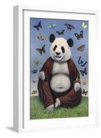 Panda Buddha-James W. Johnson-Framed Giclee Print