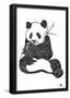 Panda Exotic Animals Text Poster-null-Framed Poster