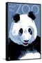 Panda Face - Visit the Zoo-Lantern Press-Framed Stretched Canvas