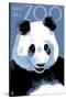 Panda Face - Visit the Zoo-Lantern Press-Stretched Canvas